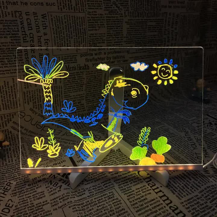 20*20 cm DIY Erasable Light-Up Drawing Board Set |  Halloween Chalkboard Writing Board Craft Kit | Creative Craft Set for Kids & Adults 4
