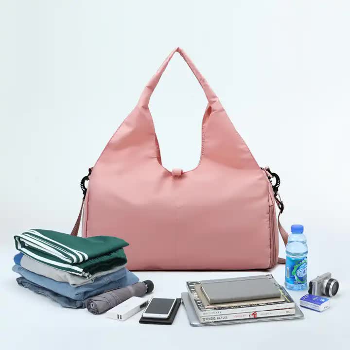 Purple Oxford Fabric Women's Shoulder Bag, Large Capacity Yoga & Gym Bag with Separate Shoe Compartment - Stylish & Functional Sport Bag 5