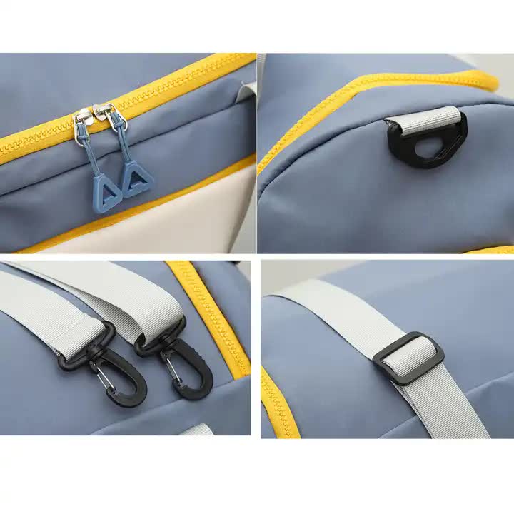 Blue Large Capacity Gym Bag with Wet and Dry Separation – Multifunctional Travel, Sports, and Swimming Bag for Men and Women 3