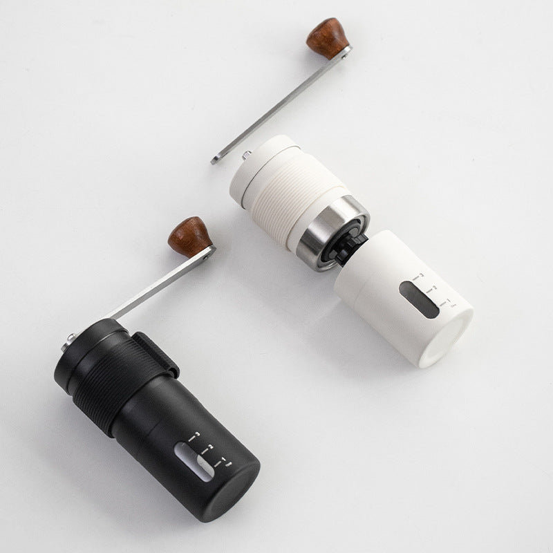 Black Portable Stainless Steel Coffee Grinder - Manual Hand-Cranked Coffee Mill, Heavy-Duty Burr Grinder for Fresh Coffee Beans 5