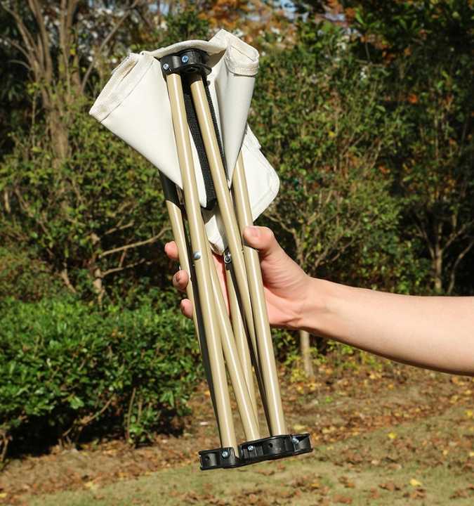 33*32cm Black Outdoor Folding Stool - Lightweight Portable Picnic Chair, Fishing Chair, Camping Seat, and Collapsible Bench for Outdoor Activities 5