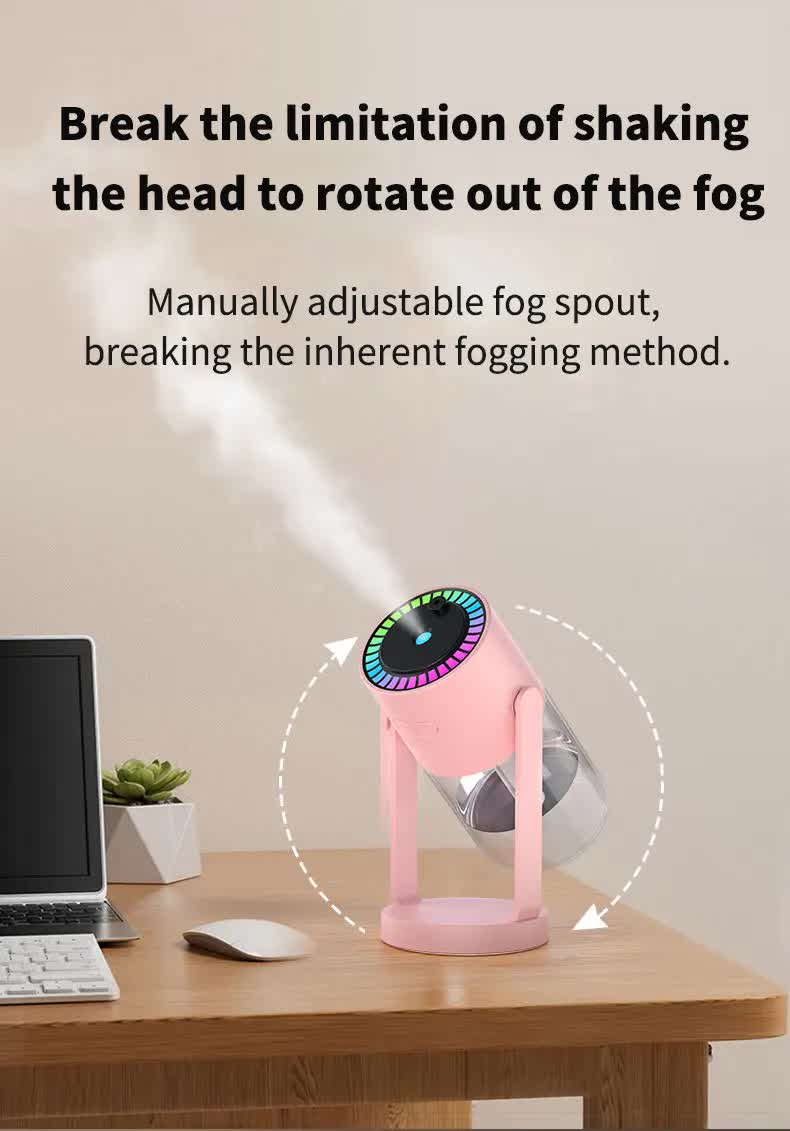 White Starry Sky Projection Humidifier – USB Ultrasonic Car and Home Air Humidifier, Mist Diffuser for Hydration 3