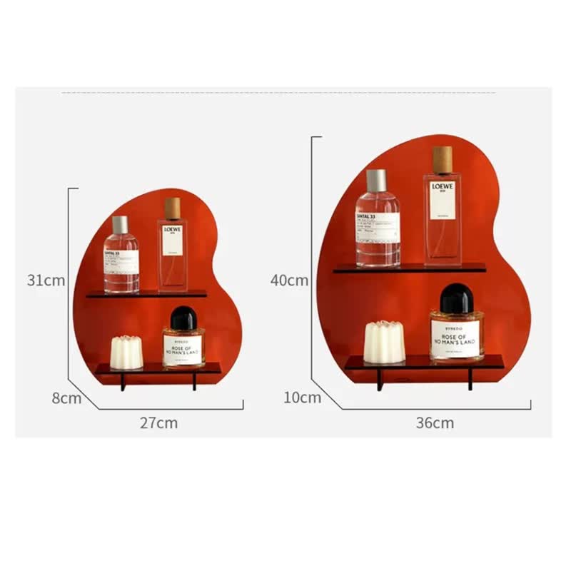 40*36*10cm Pink Acrylic Desktop Storage Organizer - Christmas Aromatherapy Display Shelf for Cosmetics, Candles, and Decorative Items 3