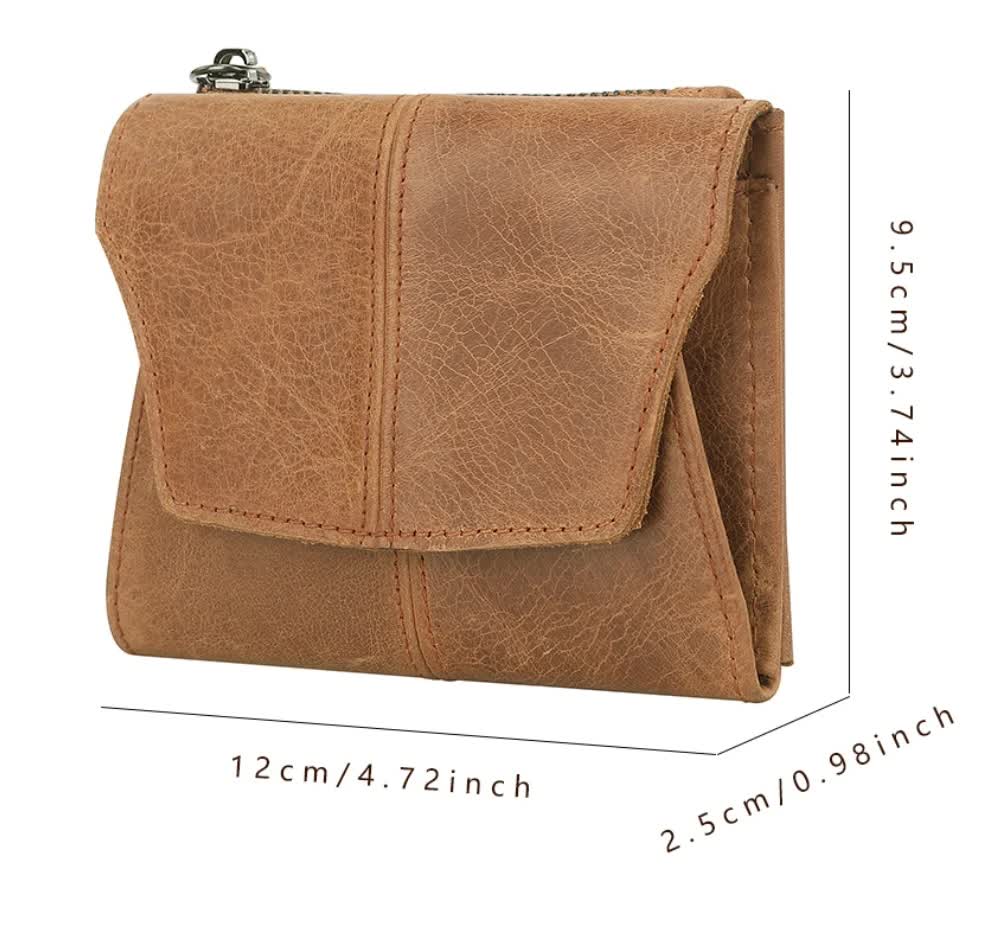 Olive Green Genuine Leather Women's Wallet - Multifunctional Coin & Card Holder, Fashionable Card Box in Top-Grade Cowhide 5