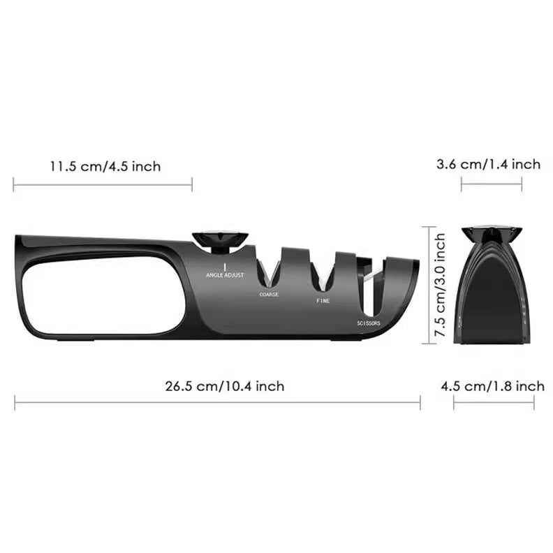 Adjustable Multi-Functional Knife Sharpener with Angle Control for Kitchen Tools, Scissors, and Blades 4