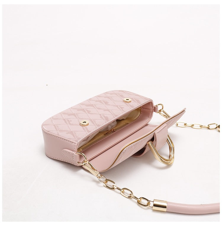 Black Elegant Quilted Chain Shoulder Bag for Office Professionals | Simple and Fashionable Small Square Bag for Women 6
