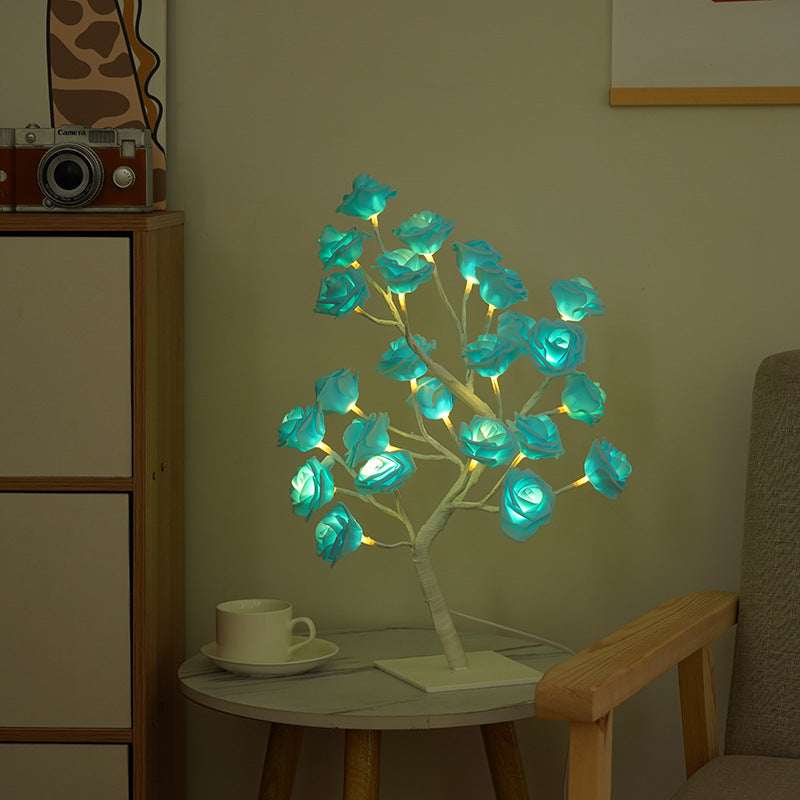 LED Rose Flower Tree Light with Detachable Base and USB Switch – Decorative Night Light for Home Décor 4