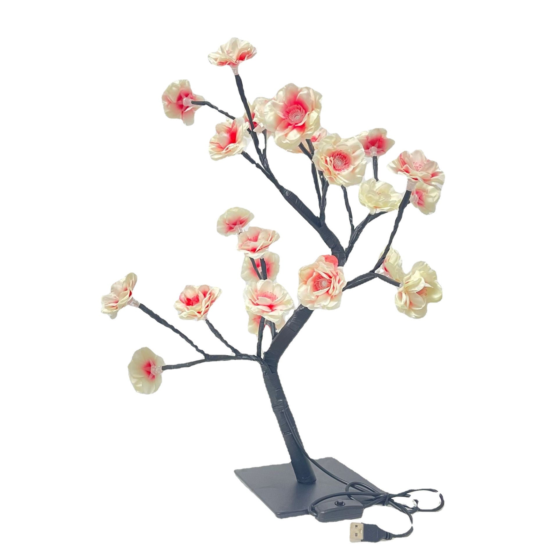 LED Rose Flower Tree Light with Detachable Base and USB Switch – Decorative Night Light for Home Décor 5