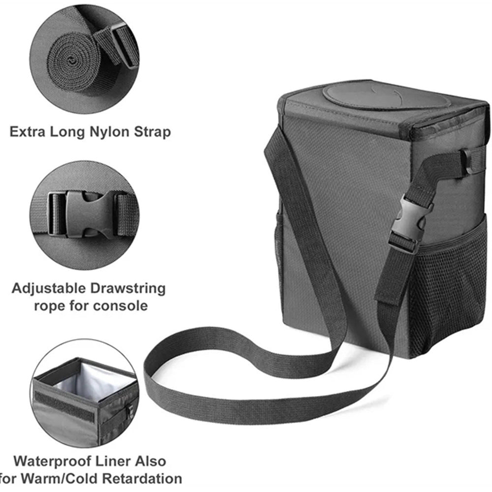 Car Trash Can, Waterproof Insulated Cooler Bag, Foldable Auto Organizer, Multi-Purpose 3