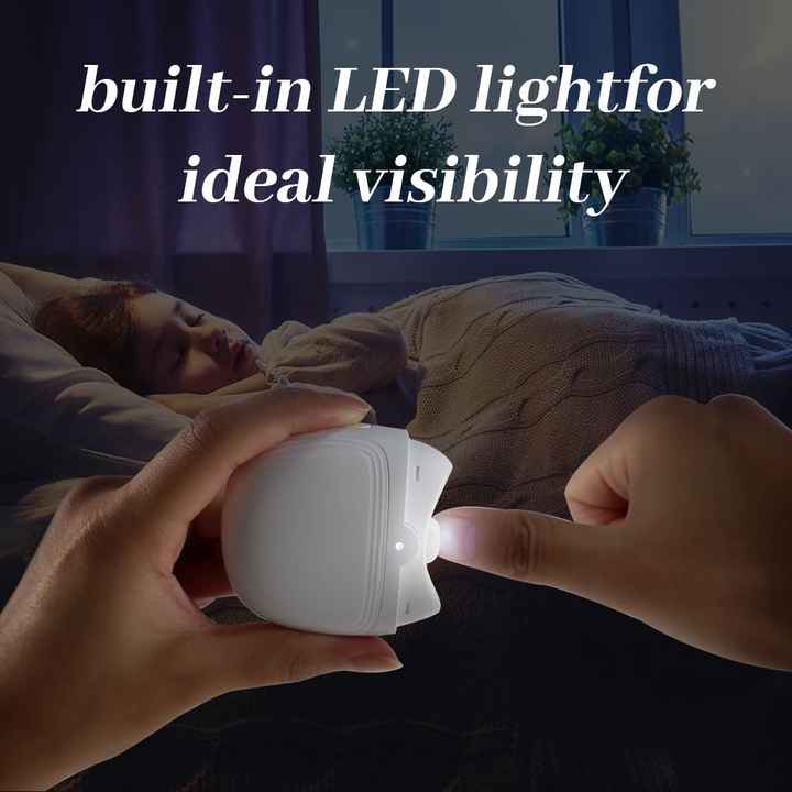 White Automatic Electric Nail Trimmer with LED Light, Rechargeable Nail Clipper and File for Adults & Kids, Portable Nail Care Device 3