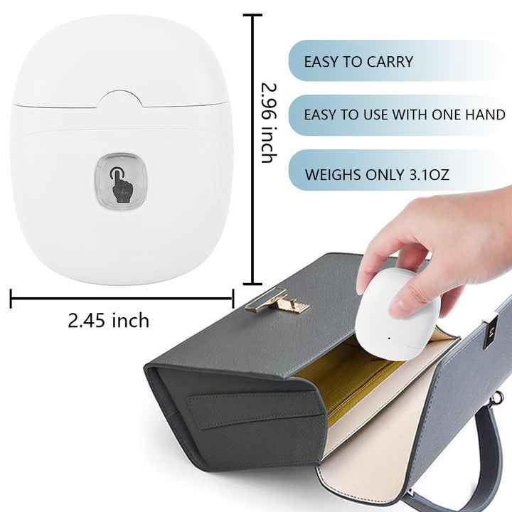 Purple Automatic Electric Nail Trimmer with LED Light, Rechargeable Nail Clipper and File for Adults & Kids, Portable Nail Care Device 4