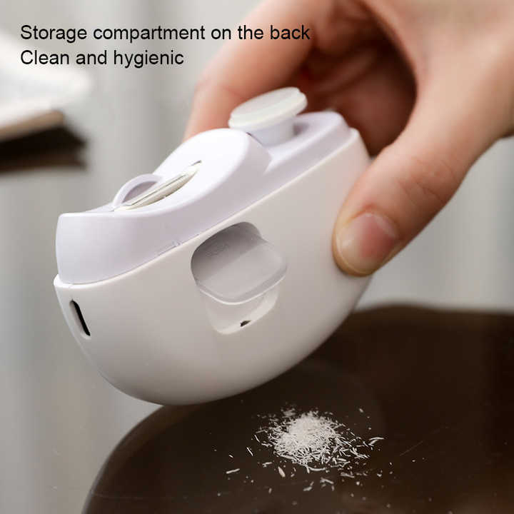 White Automatic Electric Nail Clipper & Grinder – Multi-Functional Safe Nail Trimmer for Adults & Kids 4