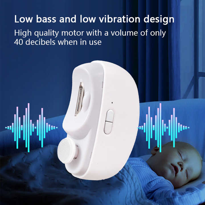 White Automatic Electric Nail Clipper & Grinder – Multi-Functional Safe Nail Trimmer for Adults & Kids 5