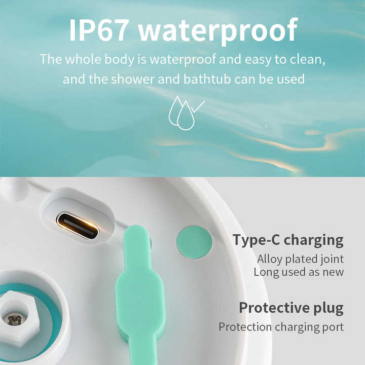 Purple Electric Bath Brush & Multi-Functional Massager - Long Handle Waterproof Body Cleansing Tool 5