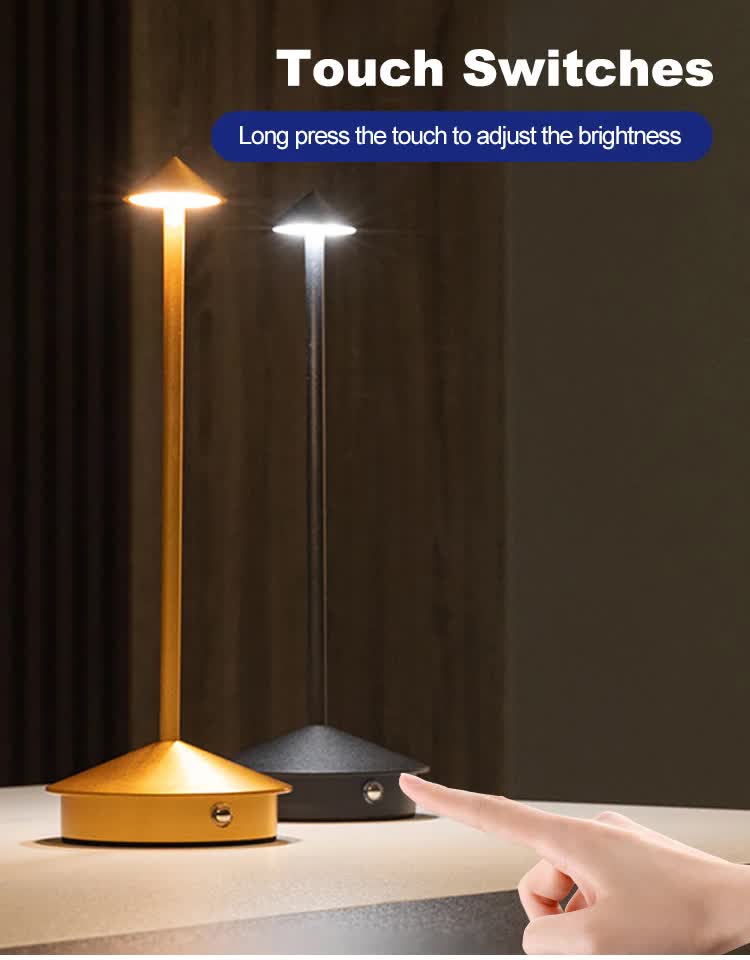 Blue Modern Minimalist Aluminum LED Mushroom Night Light - Creative Bedside Atmosphere Lamp for Dining Room and Bedroom 6