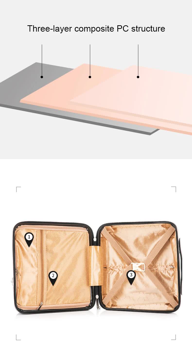 Pink Gray Mini 16-Inch Password-Protected ABS Storage and Carry-On Luggage Box | Front-Opening Cosmetic Organizer | Lightweight 1.46kg Travel Case 5