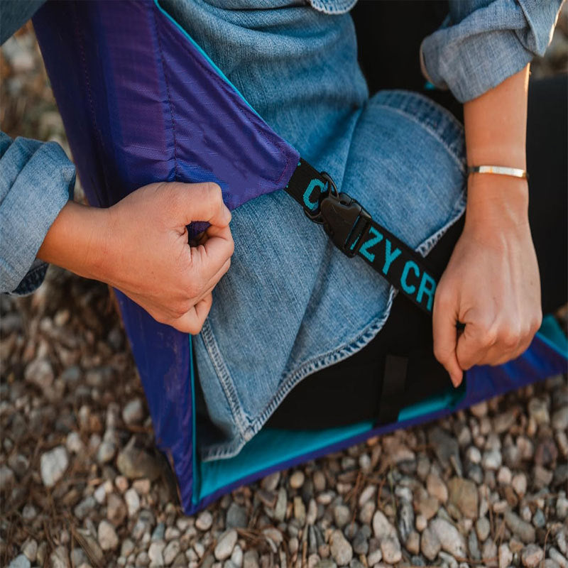 Blue Portable Outdoor Camping Seat Pad with Backrest, Foldable & Waterproof Concert Cushion, 600D Oxford Fabric, Ideal for Hiking & Picnics 5