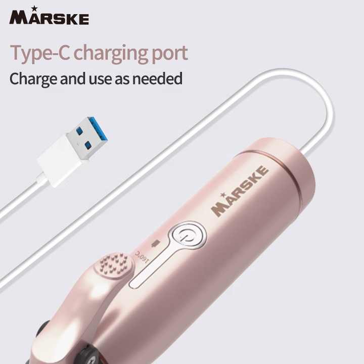 Portable Cordless Hair Curler and Straightener | Wireless Rechargeable Curling Iron | 2 Adjustable Temperature Settings | Compact & Travel-Friendly 5