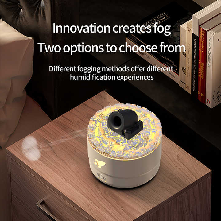 White Creative Cannon-Shaped Aromatherapy Diffuser with Colorful LED Lights, 280ml Ultrasonic Humidifier, Dual Mist Modes, Desktop Small Air Freshener 4
