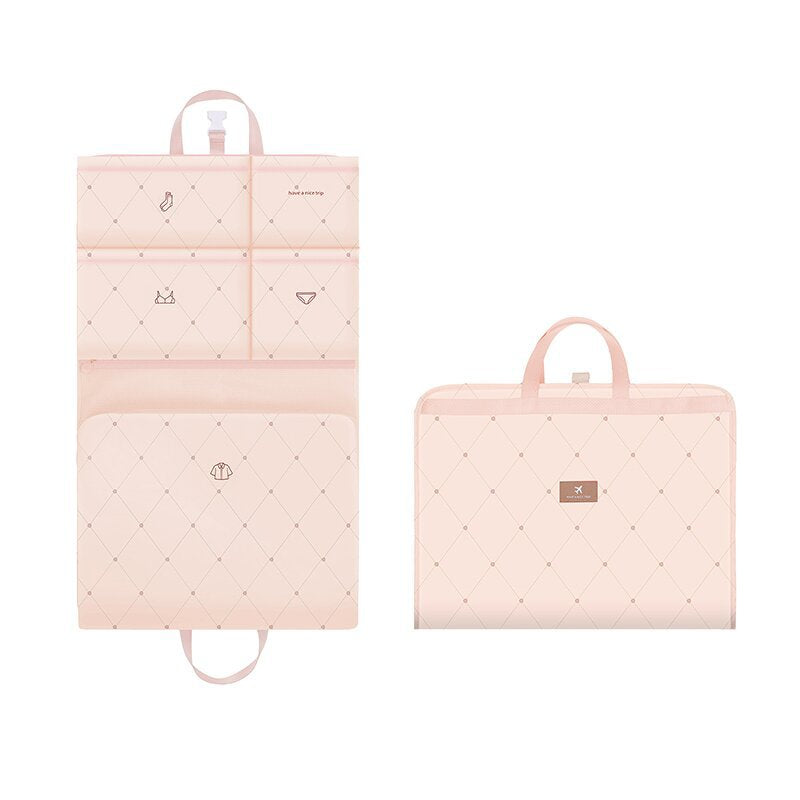 Light Pink Travel Storage Organizer Bag