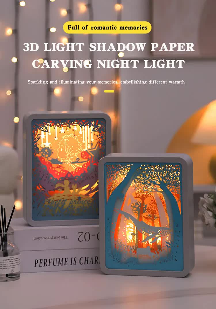 The Little Prince 3D Paper Carving Night Light - USB Or Battery Powered Decorative Bedside Lamp | Atmosphere Lamp for Bedroom | Creative Starry Night and Little Prince Design Gift 4