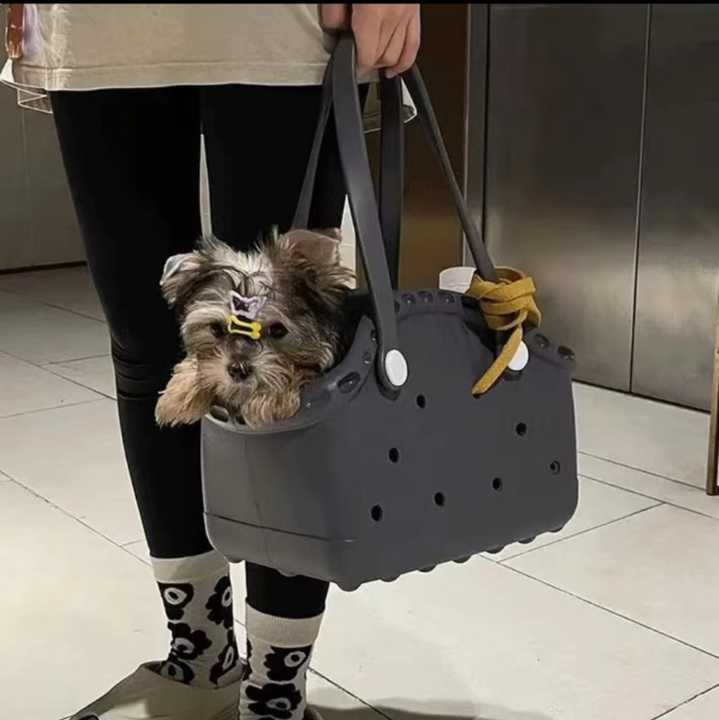Blue Portable EVA Pet Handbag - DIY Custom Decoration Carrier for Small Pets, Beach, and Outdoor Use (Large Capacity) 4