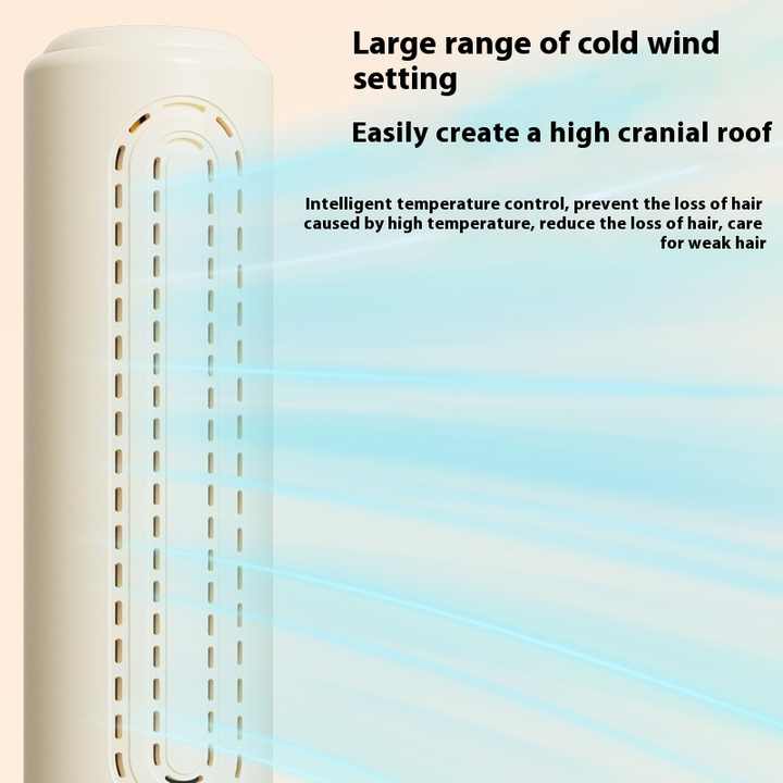 Yellow Portable USB Rechargeable Cold Wind Ionic Hair Straightening Brush, Multi-Functional Hair Straightener and Curler, Lightweight and Travel-Friendly 5