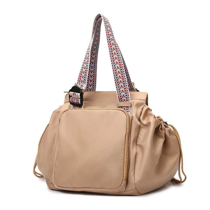 Khaki Convertible Multifunctional Baby Cradle Travel Bag - Women's Backpack, Shoulder Bag, Mummy Bag with Expandable Storage 3