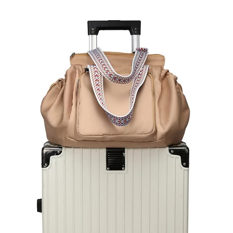 Khaki Convertible Multifunctional Baby Cradle Travel Bag - Women's Backpack, Shoulder Bag, Mummy Bag with Expandable Storage 7