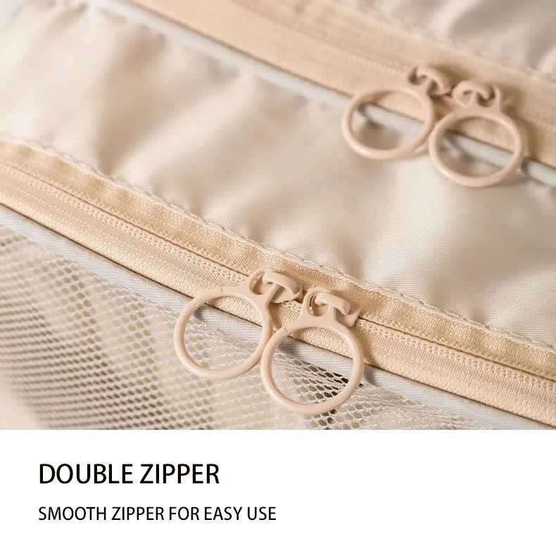 2 Pcs Pink Waterproof Foldable Travel Shoe Storage Bag, Three-Layer Design Shoe Organizer, Portable Shoe Pouch for Trips 5