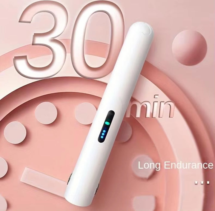 Pink Portable Mini Wireless Hair Straightener - USB Rechargeable, 2-in-1 Curling & Straightening Iron, Adjustable 3-Temperature Settings , 20s Fast Heating, Anti-Scald, Compact Travel Design 3