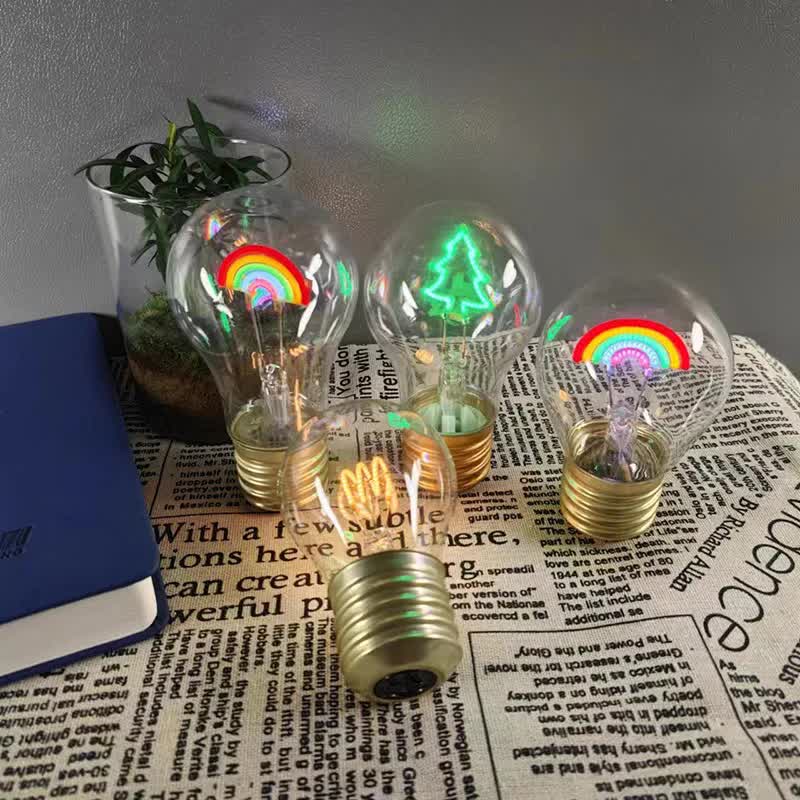 Star and Moon Shape Portable USB Rechargeable LED Bulb - Night Light & Festive Decor 4