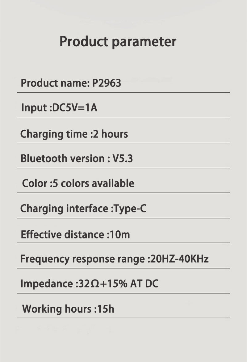 Khaki P2963 Wireless Bluetooth Headphones with LED Light, Hi-Fi Sound, and Sport Design 5