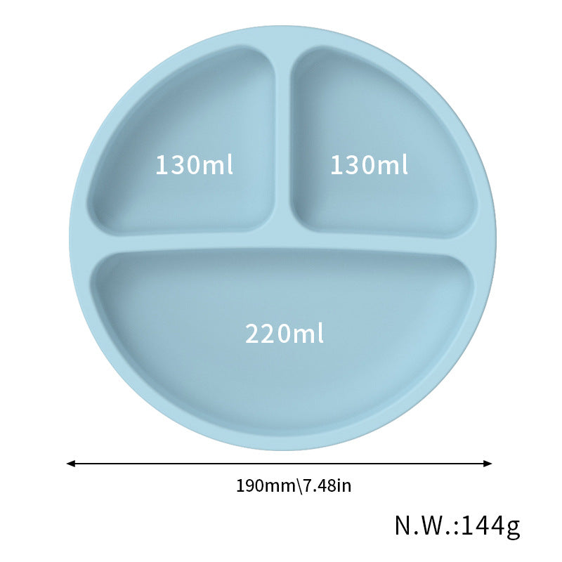 Yellow 1183# Silicone Baby Feeding Set - Suction Plate, Bib, Cup & Utensils | BPA-Free Baby Tableware 3
