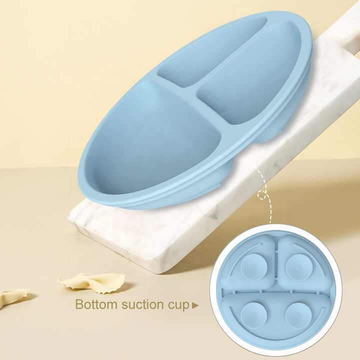 Yellow 1183# Silicone Baby Feeding Set - Suction Plate, Bib, Cup & Utensils | BPA-Free Baby Tableware 4