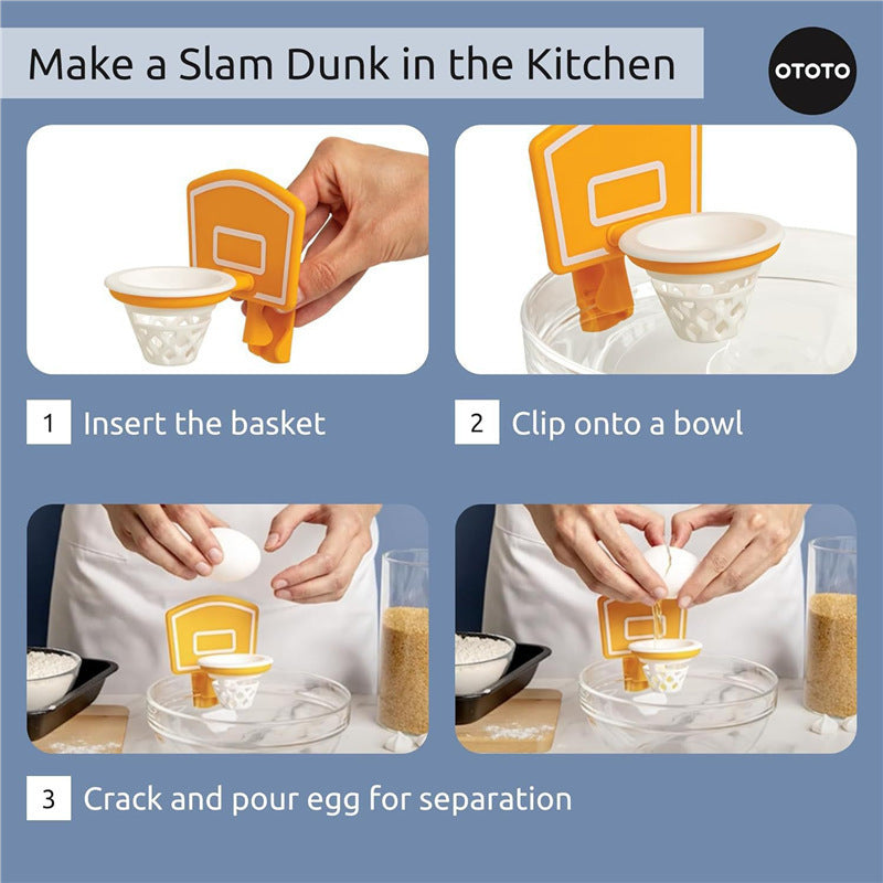 Dunk N’ Egg - Fun and Innovative Basketball-Themed Egg Yolk Separator for Your Kitchen 4