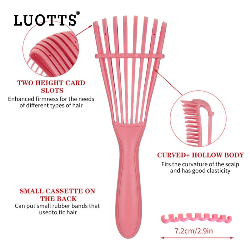 3PCS Black Octopus-Style Detangling Brush - 8 Flexible Arms for Effortless Hair Styling 3