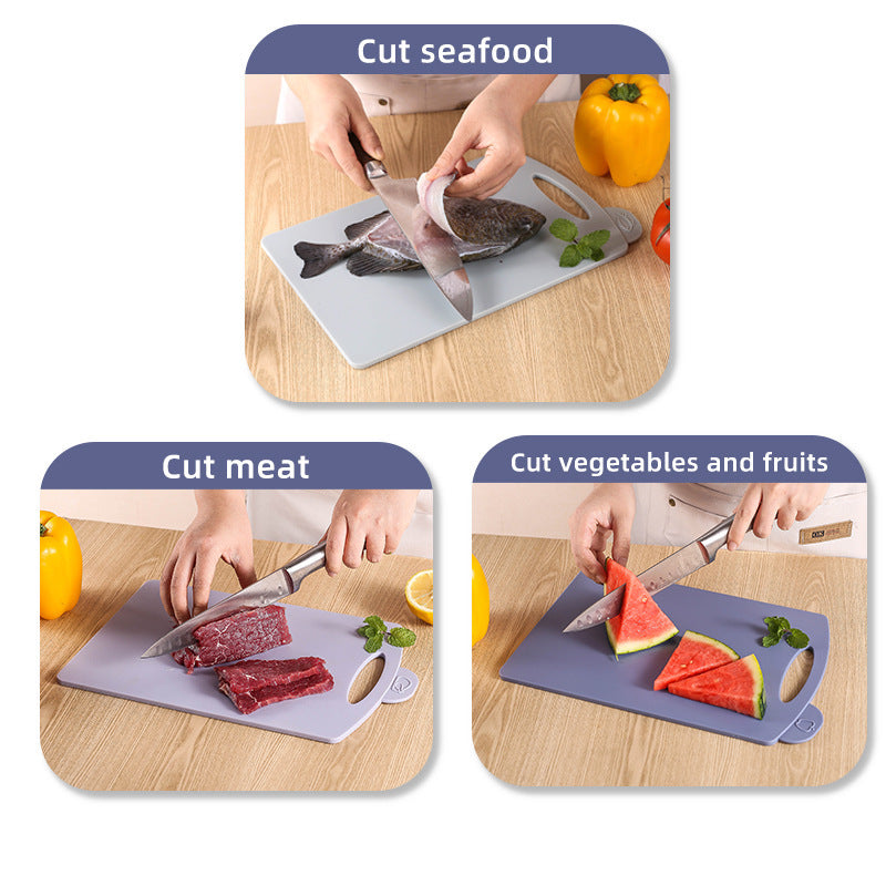 Double-Sided Antibacterial Kitchen Chopping Board Set with Non-Slip Base and Food-Specific Tabs - 3-Piece Set 3