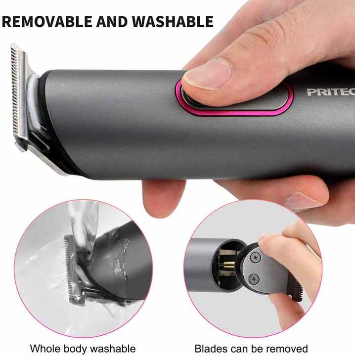 PRITECH PR-2888 Professional Hair Clipper Kit - USB Rechargeable, 600mAh Battery, IPX6 Waterproof Grooming Set 4
