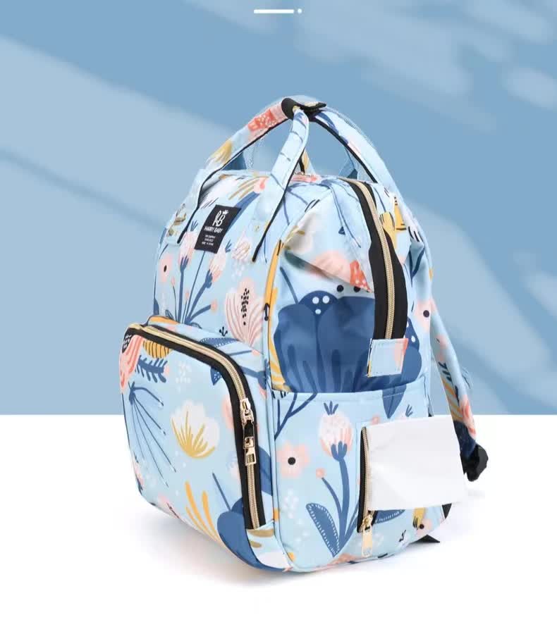 Large Capacity Multi-Functional Baby Diaper Backpack - Stylish and Travel-Friendly Mummy Bag  Crown Blue 4