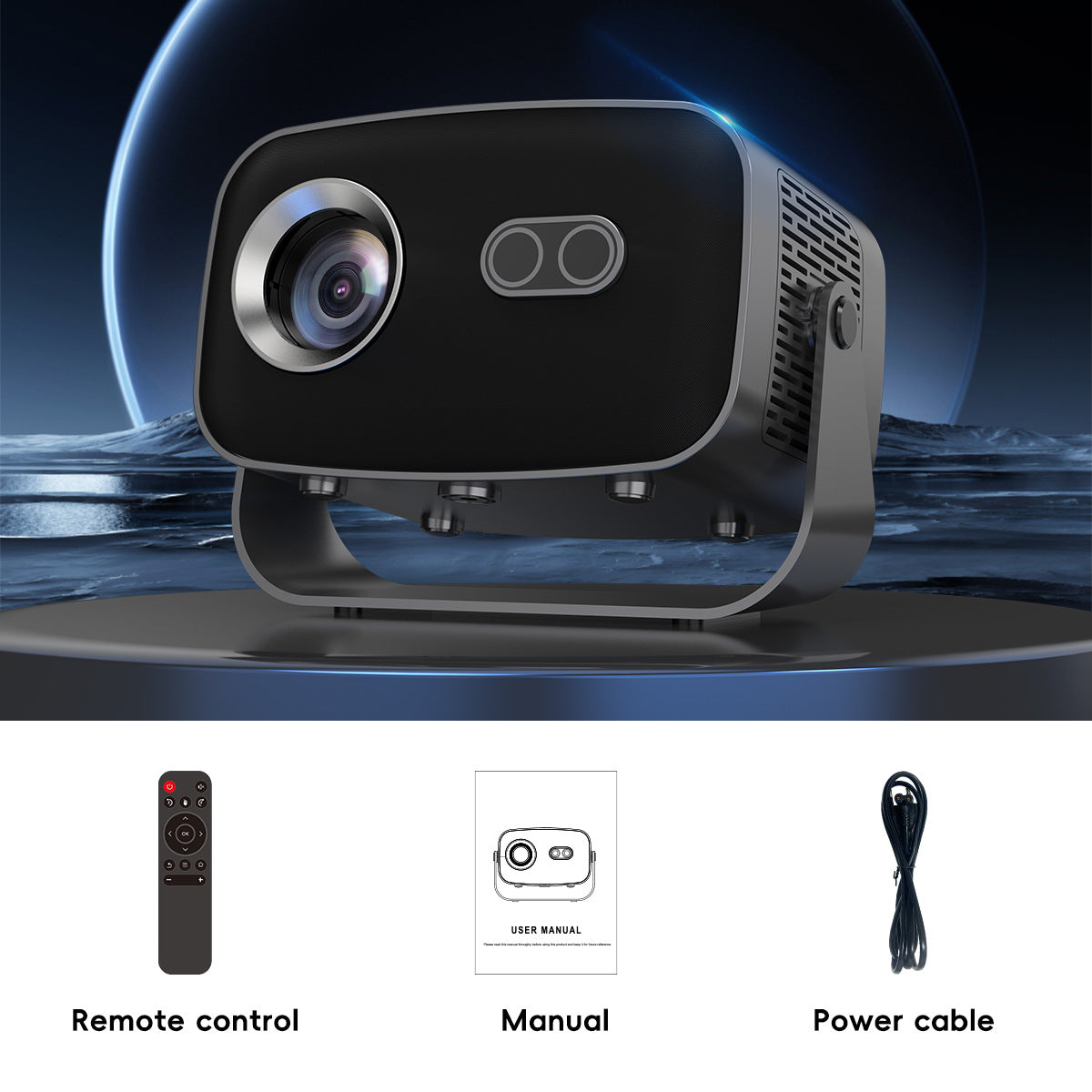 V100 Auto-Focus 4K Mini Projector (950S)with Android WiFi for Home Theater 197*91*101MM(2+8G) 5