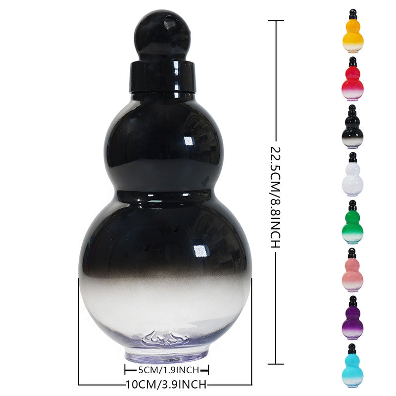 32oz Black Myth Wukong Inspired Gourd Water Plastic Green Bottle - Decorative Double-Layer Flask with Calligraphy and Accessories 4