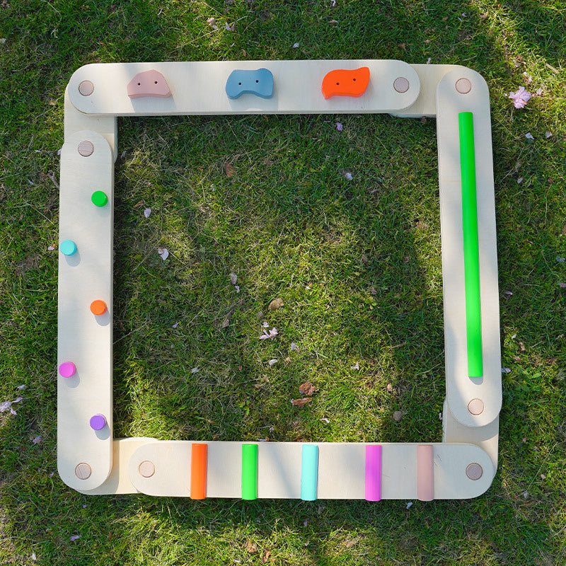 Wooden Sensory Balance Beam Set for Kids - Indoor and Outdoor Balance Training 4