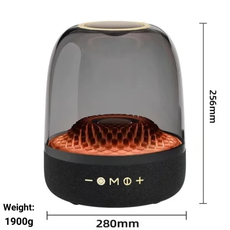 LP90 Black 360° Bluetooth Home Theater Speaker With Two Microphones - LED Light Effect, 120W Surround Sound 4