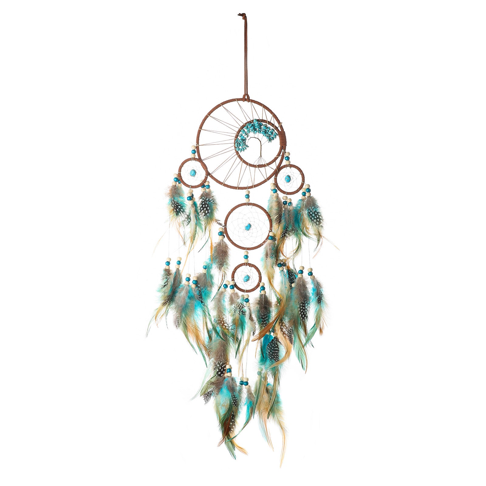 Handmade Dream Catcher with Feathers - Bohemian Wall Hanging Decorative Wind Chime 4
