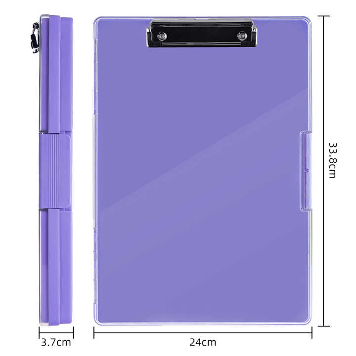 Sea blue A4 Plastic Document Storage Clipboard - Portable and Durable 3