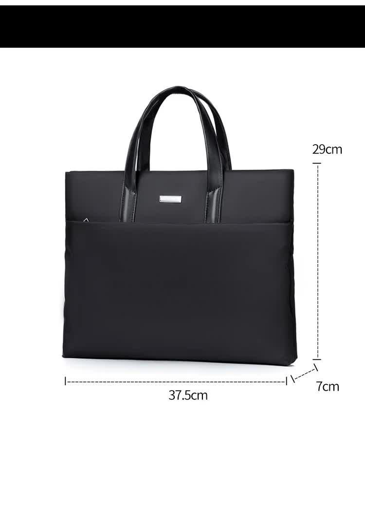 Black Lightweight Business Tote Bag - Durable and Stylish for Work and Travel 5