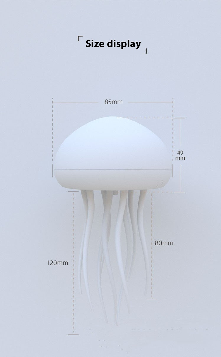Hanging Style Jellyfish Shaped Night Light - 1000mAh Rechargeable LED Lamp 4