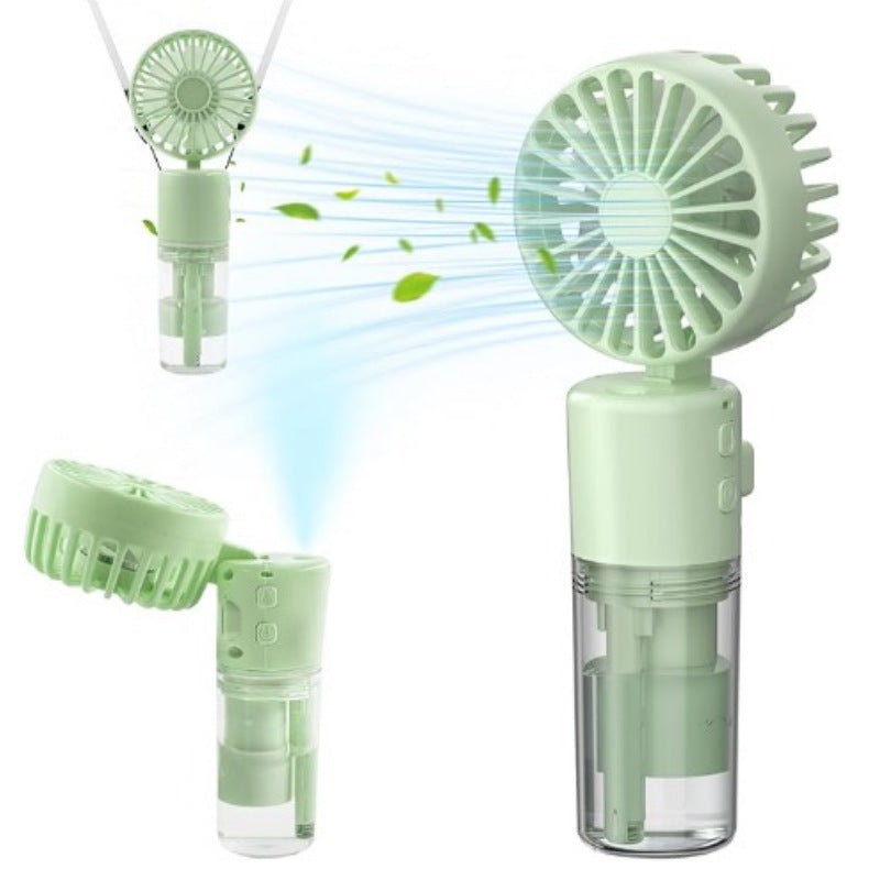 Portable 4-Speed Mini Spray Fan with Moisturizing Function - F2 Black (2PCS) 3