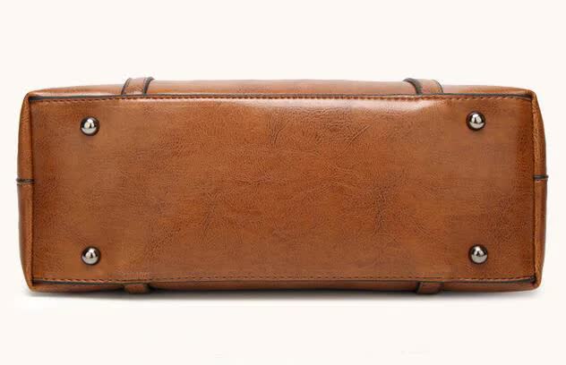 Elegant PU Leather Tote Bag with Detachable Strap - Coffee 5